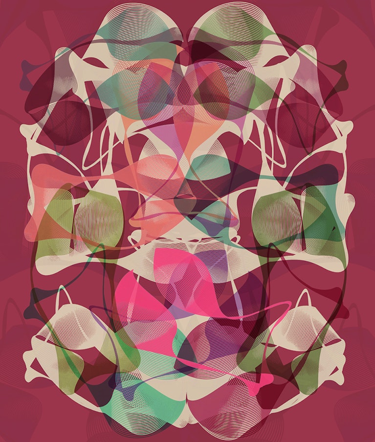 Artwork by Kate Banazi for Noema Magazine's article on artificial intelligence.